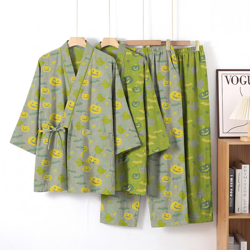Ensemble pyjama kimono en coton Ownkoti Halloween fantôme citrouille - image 41
