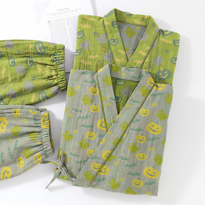 Ensemble pyjama kimono en coton Ownkoti Halloween fantôme citrouille - image 45