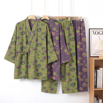 Ensemble pyjama kimono en coton Ownkoti Halloween fantôme citrouille - image 57