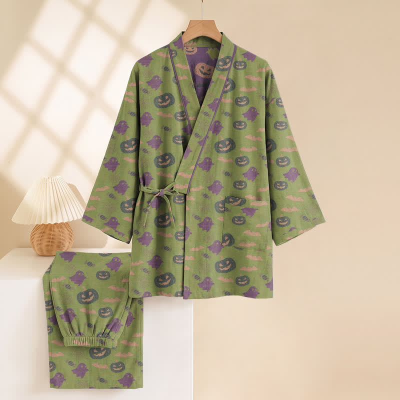 Ensemble pyjama kimono en coton Ownkoti Halloween fantôme citrouille - image 59