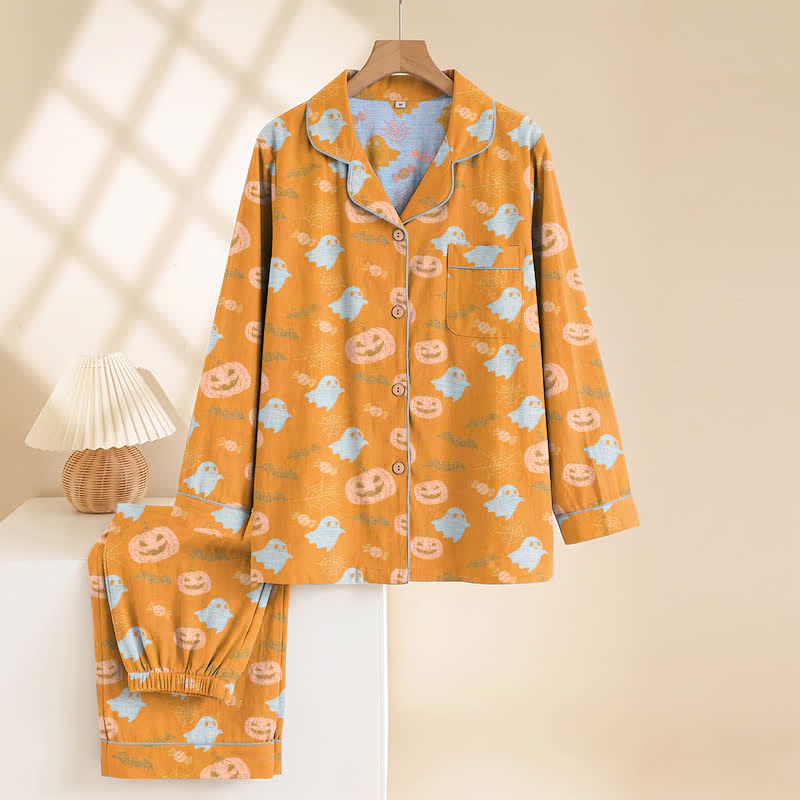 Ensemble de vêtements d'intérieur en coton Ownkoti Cute Ghost Pumpkin - image 1