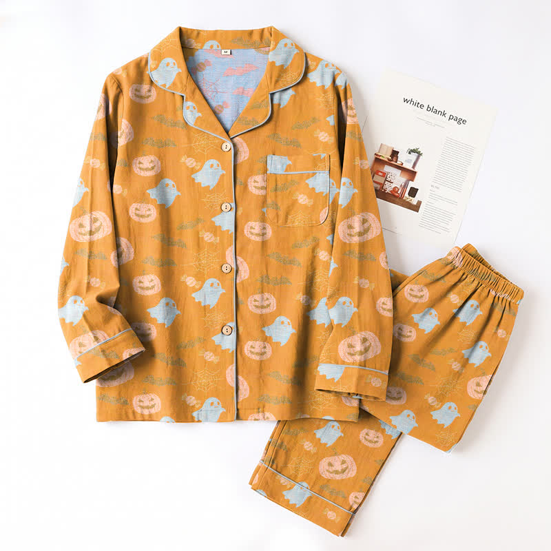 Ensemble de vêtements d'intérieur en coton Ownkoti Cute Ghost Pumpkin - image 2