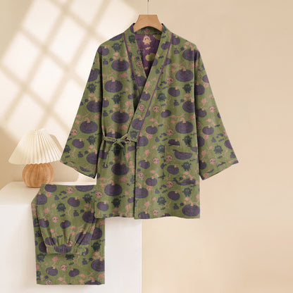 Ensemble pyjama kimono rétro citrouille d'Halloween Ownkoti - image 10