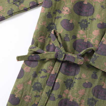 Ensemble pyjama kimono rétro citrouille d'Halloween Ownkoti - image 12