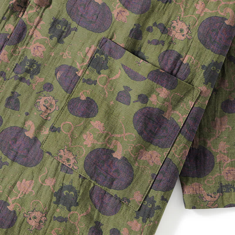 Ensemble pyjama kimono rétro citrouille d'Halloween Ownkoti - image 11