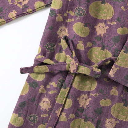 Ensemble pyjama kimono rétro citrouille d'Halloween Ownkoti - image 4