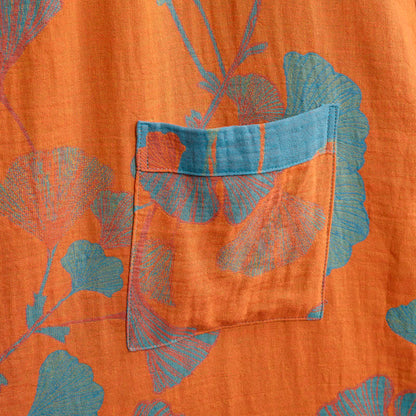 Kimono rétro en coton à feuilles de ginkgo Ownkoti - image 6