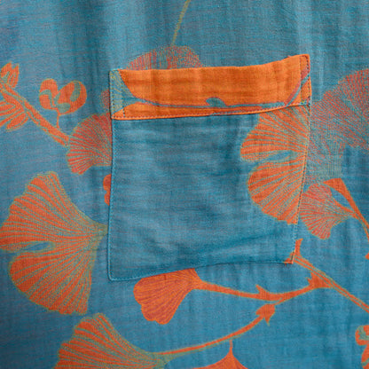Kimono rétro en coton à feuilles de ginkgo Ownkoti - image 14