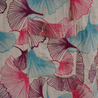 Peignoir kimono artistique à motif feuille de ginkgo Ownkoti - image 9