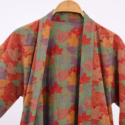 Kimono en coton à feuilles d'érable d'automne Ownkoti - image 2