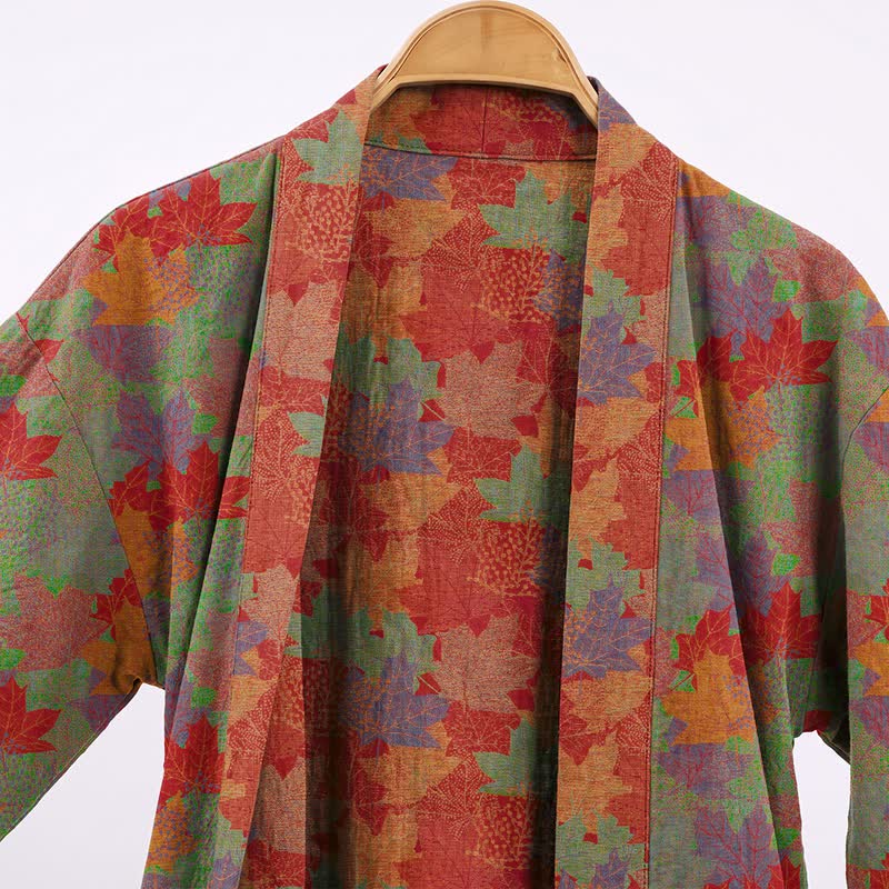 Kimono en coton à feuilles d'érable d'automne Ownkoti - image 7