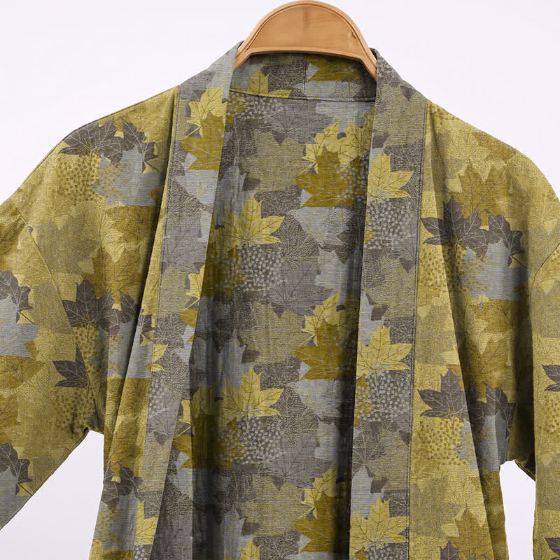 Kimono en coton à feuilles d'érable d'automne Ownkoti - image 13