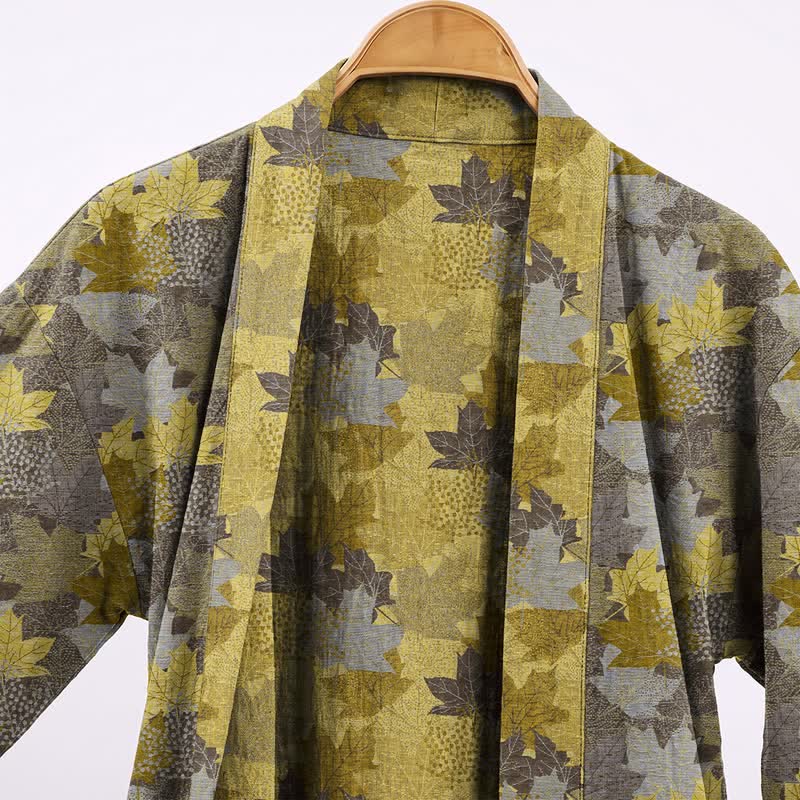 Kimono en coton à feuilles d'érable d'automne Ownkoti - image 19