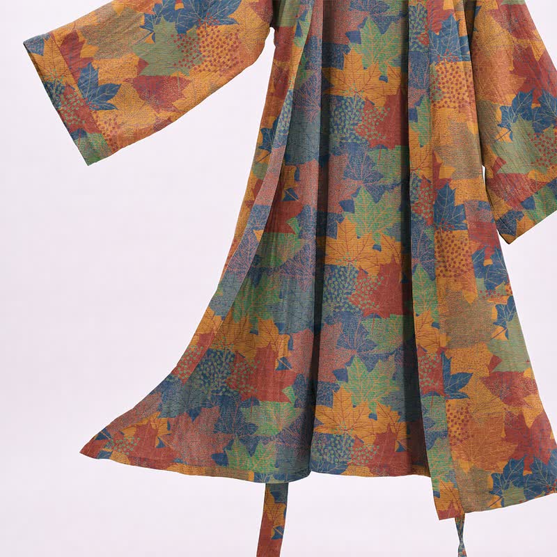 Kimono en coton à feuilles d'érable d'automne Ownkoti - image 27