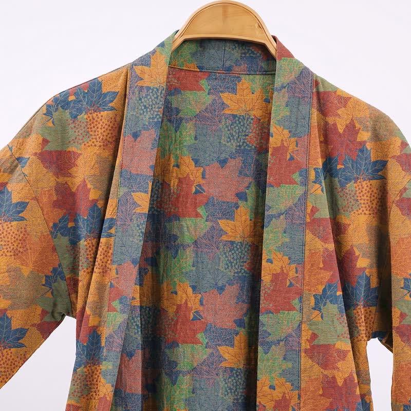 Kimono en coton à feuilles d'érable d'automne Ownkoti - image 25