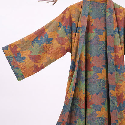 Kimono en coton à feuilles d'érable d'automne Ownkoti - image 26