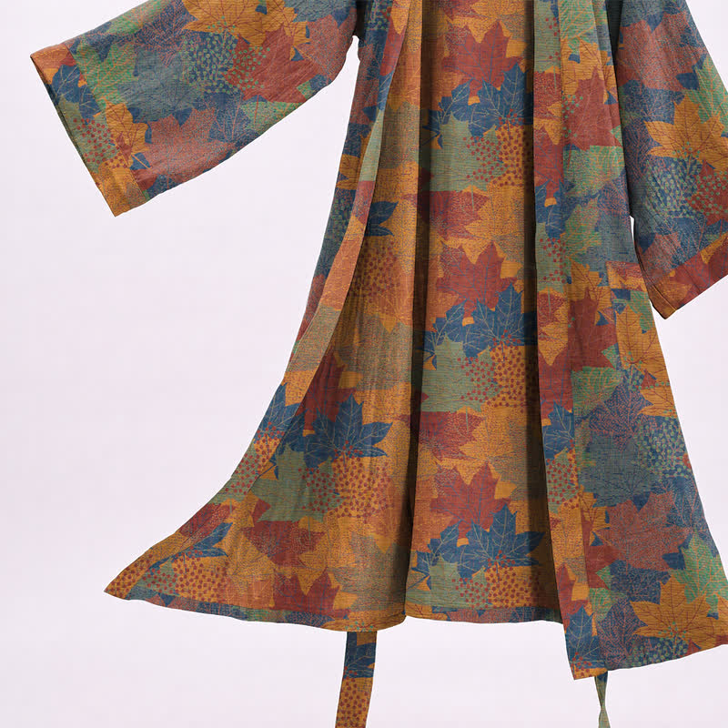 Kimono en coton à feuilles d'érable d'automne Ownkoti - image 33