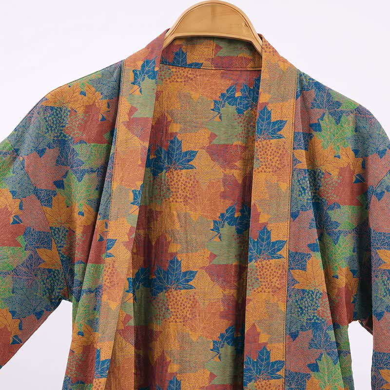Kimono en coton à feuilles d'érable d'automne Ownkoti - image 31