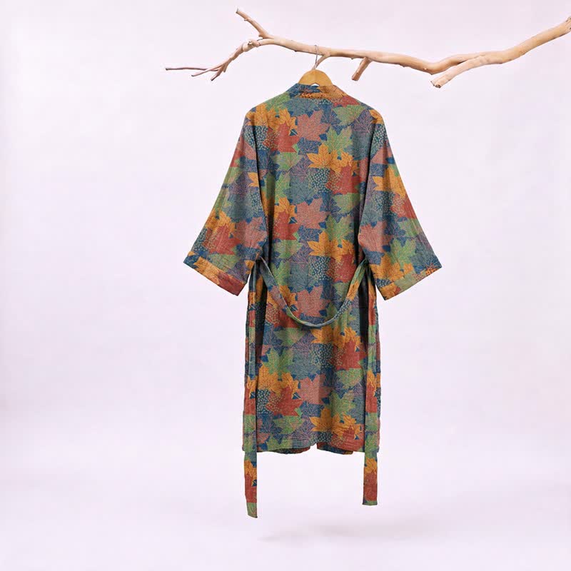 Kimono en coton à feuilles d'érable d'automne Ownkoti - image 30