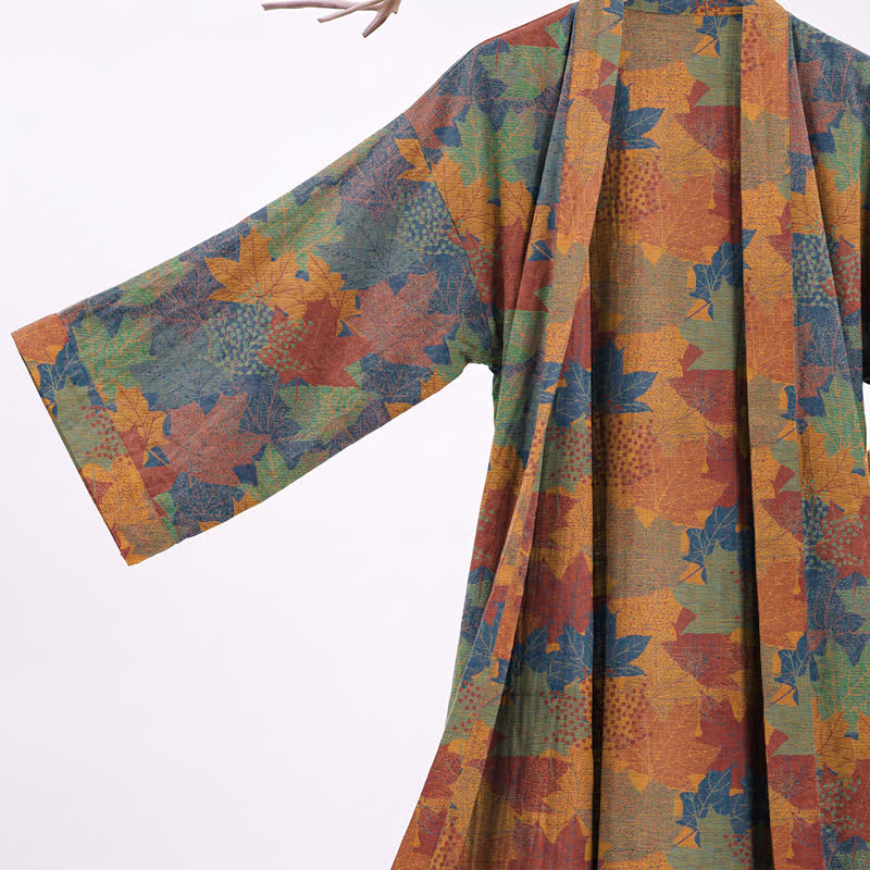 Kimono en coton à feuilles d'érable d'automne Ownkoti - image 32
