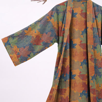 Kimono en coton à feuilles d'érable d'automne Ownkoti - image 32