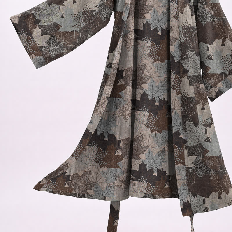 Kimono en coton à feuilles d'érable d'automne Ownkoti - image 39