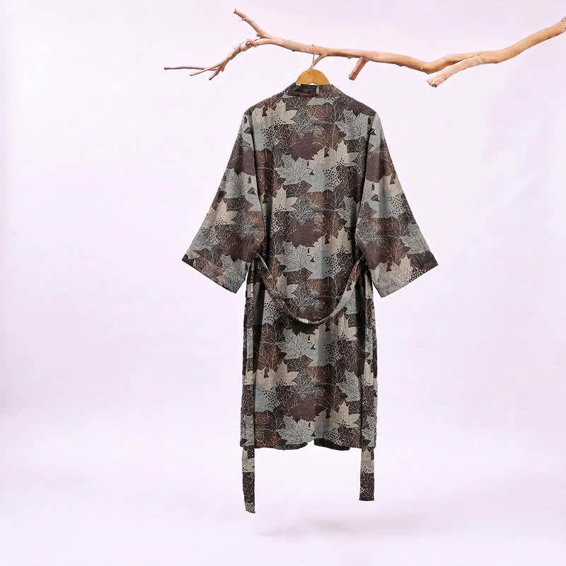 Kimono en coton à feuilles d'érable d'automne Ownkoti - image 36