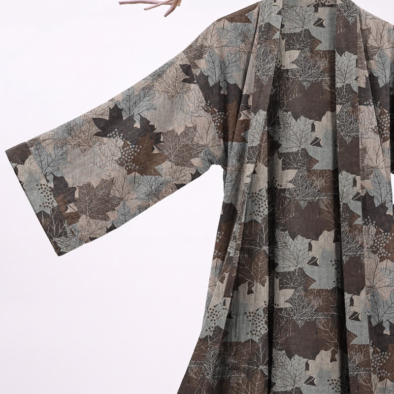 Kimono en coton à feuilles d'érable d'automne Ownkoti - image 44