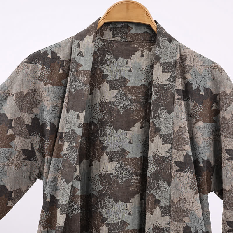 Kimono en coton à feuilles d'érable d'automne Ownkoti - image 43