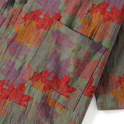 Ensemble pyjama kimono en coton à motif feuille d'érable Ownkoti - image 12