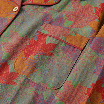 Ensemble de vêtements d'intérieur en coton à motif de feuilles d'érable d'automne Ownkoti - image 9