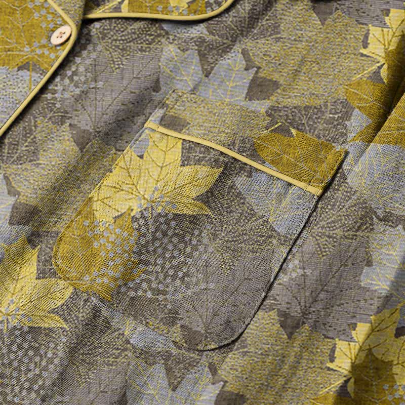 Ensemble de vêtements d'intérieur en coton à motif de feuilles d'érable d'automne Ownkoti - image 21