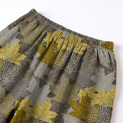 Ensemble de vêtements d'intérieur en coton à motif de feuilles d'érable d'automne Ownkoti - image 22