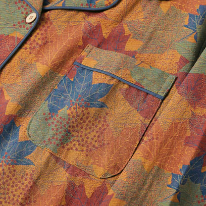 Ensemble de vêtements d'intérieur en coton à motif de feuilles d'érable d'automne Ownkoti - image 27