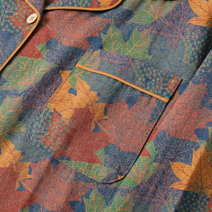 Ensemble de vêtements d'intérieur en coton à motif de feuilles d'érable d'automne Ownkoti - image 33