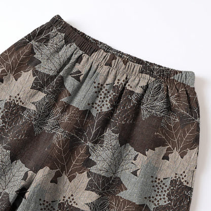 Ensemble de vêtements d'intérieur en coton à motif de feuilles d'érable d'automne Ownkoti - image 40