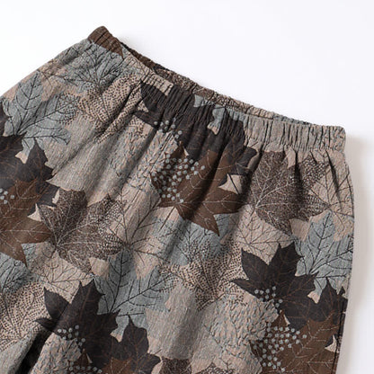 Ensemble de vêtements d'intérieur en coton à motif de feuilles d'érable d'automne Ownkoti - image 46