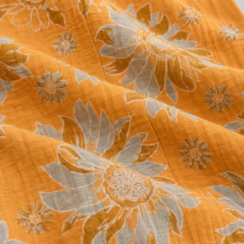 Pantalon de détente en coton à motif tournesol vintage Ownkoti - image 7