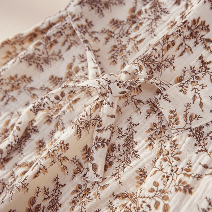 Ensemble de détente en coton à petits motifs floraux marron Ownkoti - image 2