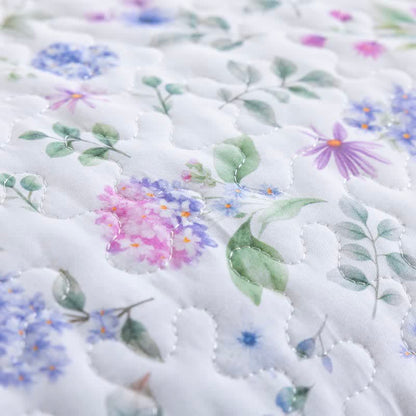 Ensemble de courtepointe en coton à fleurs sauvages aquarelles Ownkoti - image 8