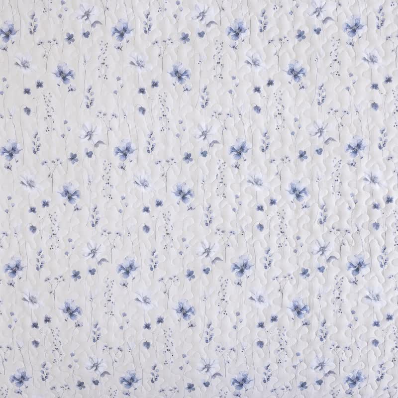 Ensemble de courtepointe en coton à fleurs aquarelles bleues Ownkoti - image 9
