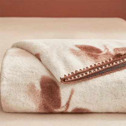 Couverture en peluche beige rose vintage Ownkoti - image 6