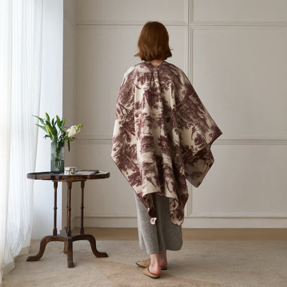 Poncho châle Ownkoti Vintage Jungle Toile Poncho Wrap - image 12