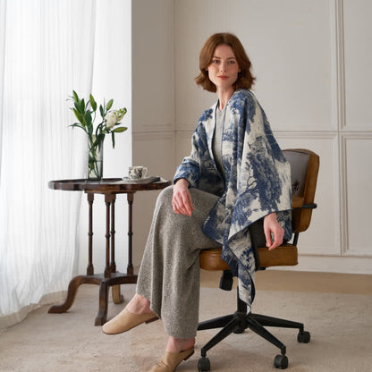 Poncho châle Ownkoti Vintage Jungle Toile Poncho Wrap - image 5