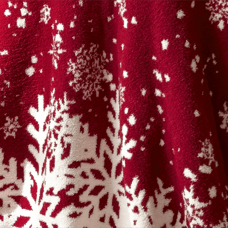 Couverture de Noël Ownkoti à flocons de neige rouges - image 6