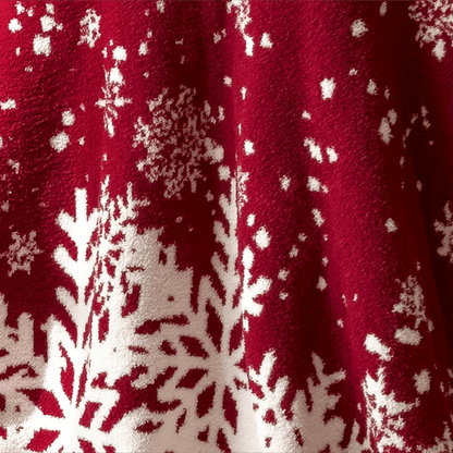 Couverture de Noël Ownkoti à flocons de neige rouges - image 6