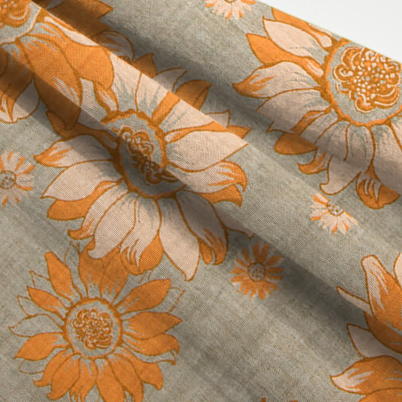 Ensemble pyjama en coton à motif tournesol oriental Ownkoti - image 11