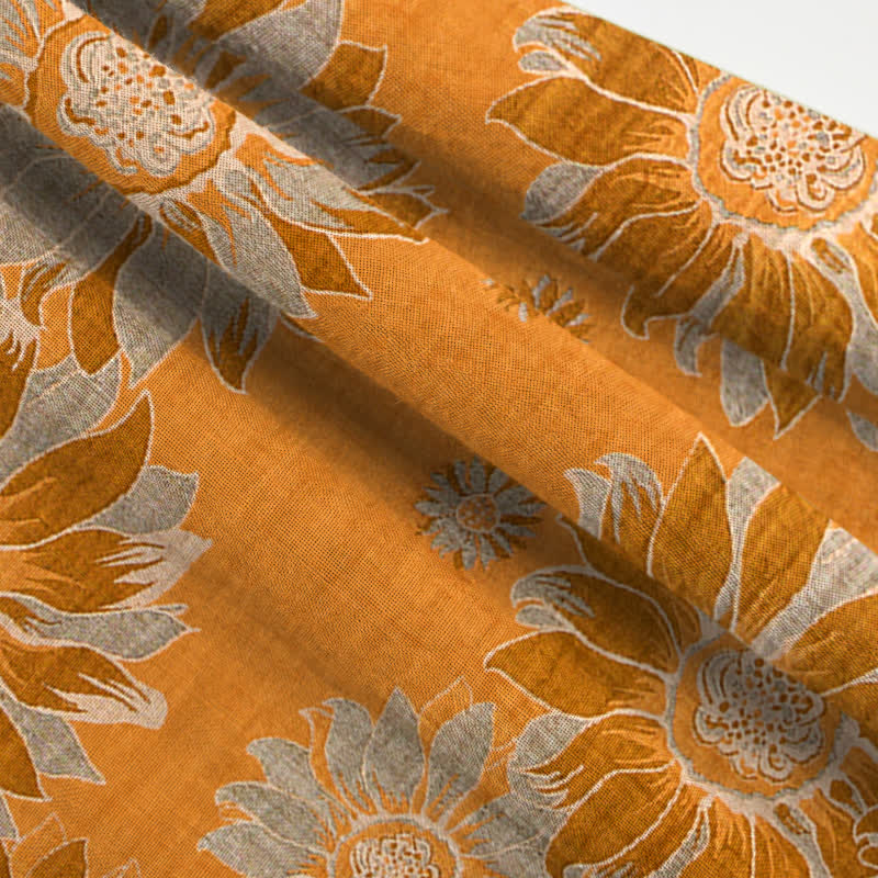 Ensemble pyjama en coton à motif tournesol oriental Ownkoti - image 5