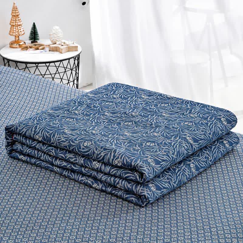 Couette réversible en coton à motif floral botanique Ownkoti - image 3