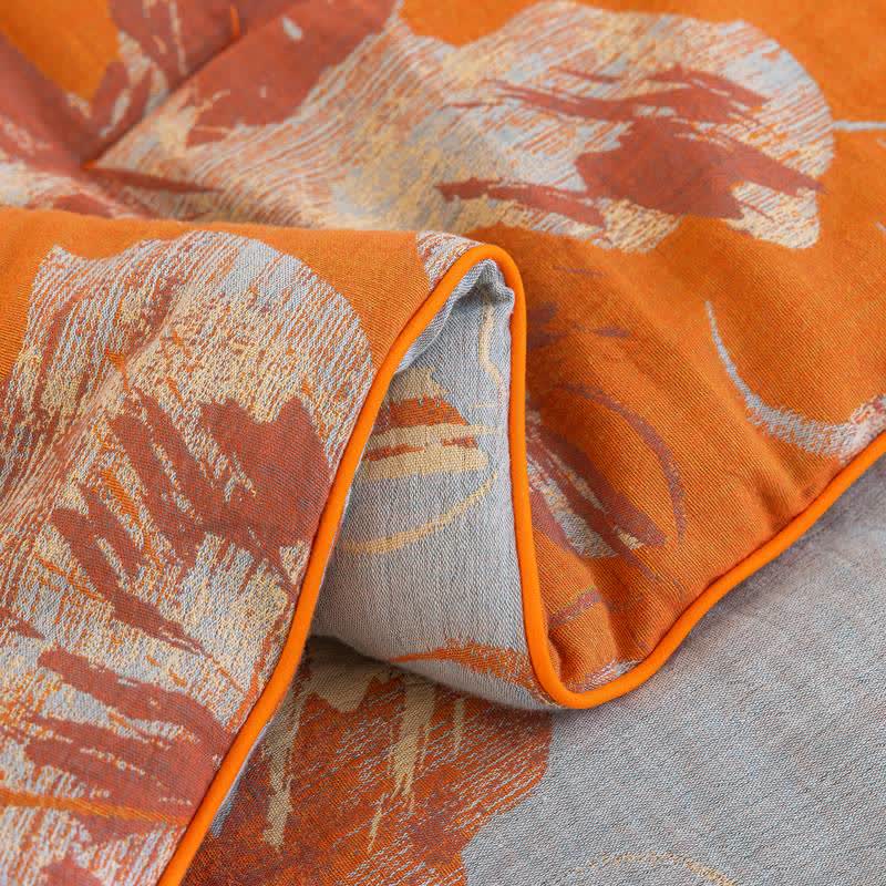 Couette réversible en coton à fleurs orange et bleues Ownkoti - image 7
